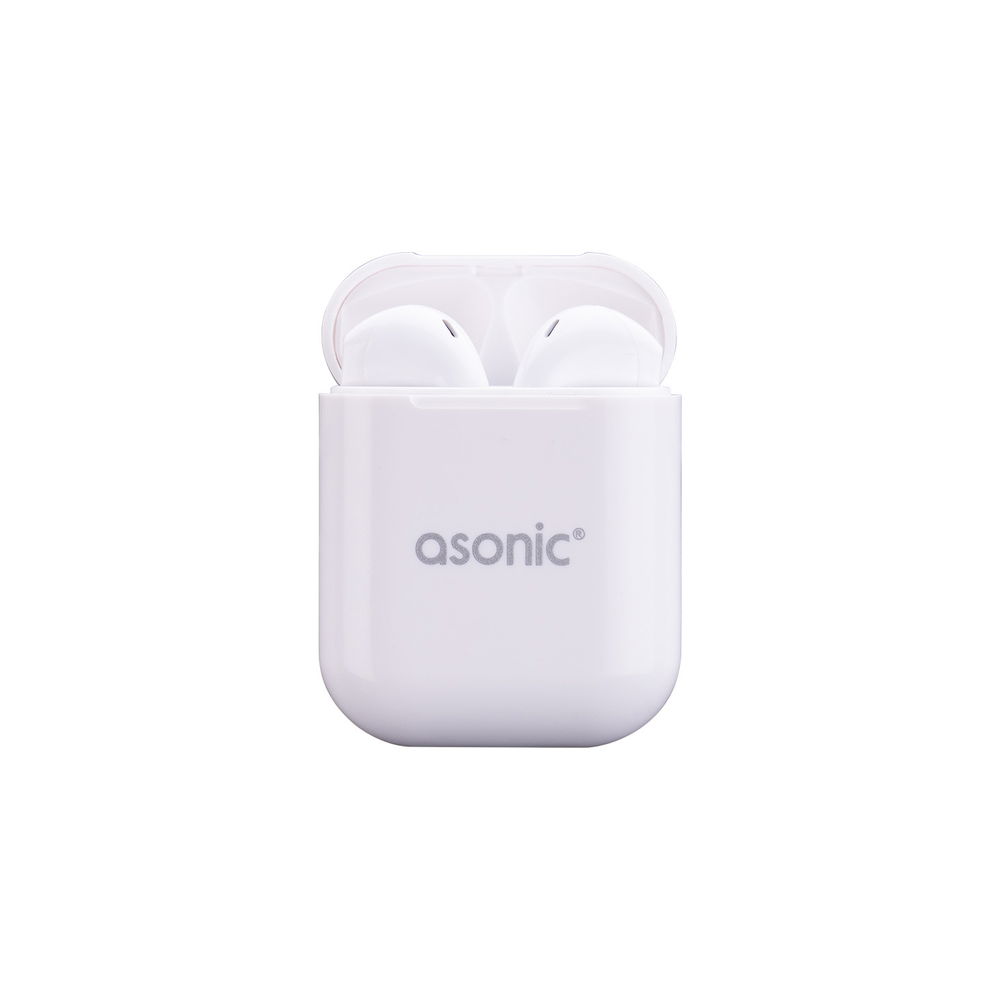 Asonic AS-TWS130 Beyaz Mobil Telefon Uyumlu Bluetooth TWS AirPods Mikrofonlu Kulaklık - 1