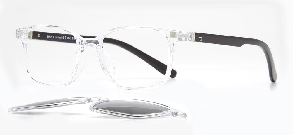 BENX CLIP ON BXTR90 916-0106 Optik,Güneş Çocuk Erkek,Kadın,Unisex Köşeli Çerçeveli Grilamid (TR90) - 2