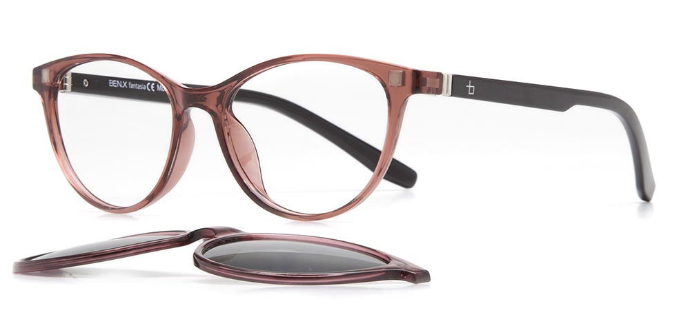 BENX CLIP ON BXTR90 918-14506 Optik,Güneş Çocuk Kadın Oval Çerçeveli Grilamid (TR90) - 2