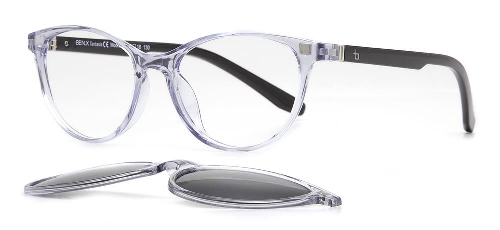 BENX CLIP ON BXTR90 918-20506 Optik,Güneş Çocuk Kadın Oval Çerçeveli Grilamid (TR90) - 2