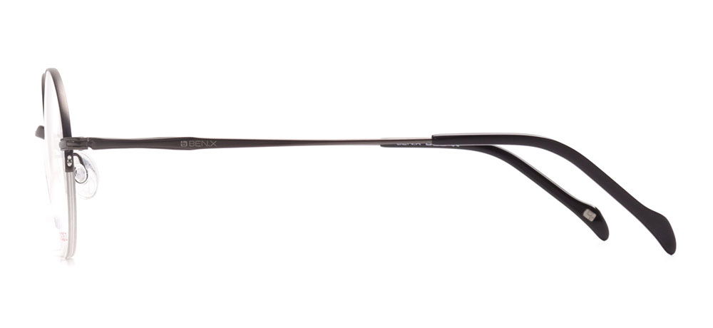 BENX CEO BXCEO 10103-C01 Optik Genç,Yetişkin Erkek,Kadın,Unisex Yuvarlak Yarım Çerçeveli Titanyum - 3