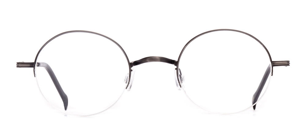 BENX CEO BXCEO 10103-C02 Optik Genç,Yetişkin Erkek,Kadın,Unisex Yuvarlak Yarım Çerçeveli Titanyum - 1