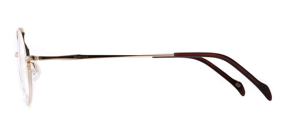 BENX CEO BXCEO 10103-C03 Optik Genç,Yetişkin Erkek,Kadın,Unisex Yuvarlak Yarım Çerçeveli Titanyum - 3