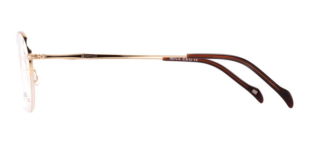 BENX CEO BXCEO 10105-C03 Optik Genç Erkek,Kadın,Unisex Oval Yarım Çerçeveli Titanyum - 3