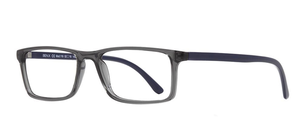BENX CLASSIC BXGRL118-05120 Optik Genç Erkek Köşeli Çerçeveli Grilamid TR90 - 2