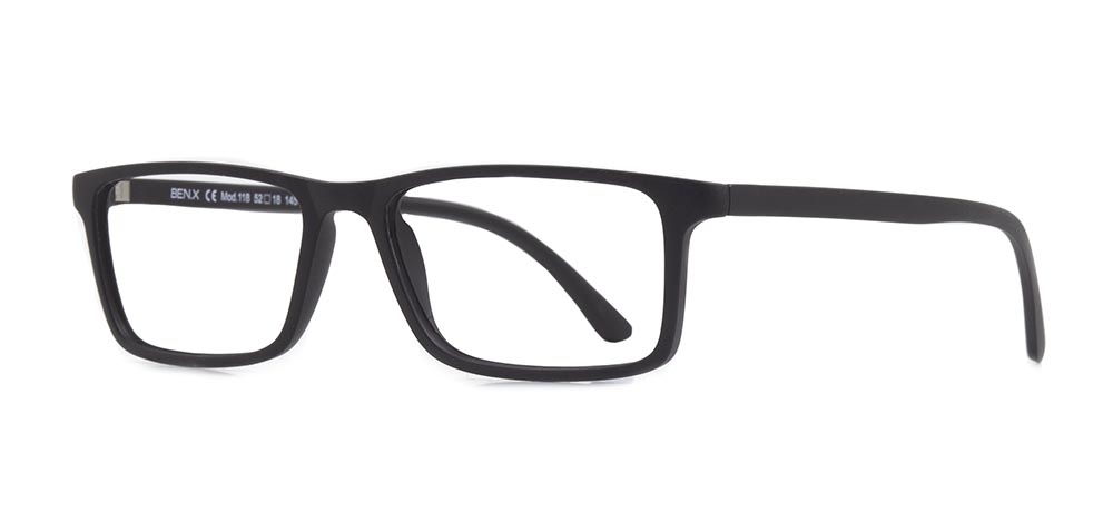 BENX CLASSIC BXGRL118-M06 Optik Genç Erkek Köşeli Çerçeveli Grilamid TR90 - 2