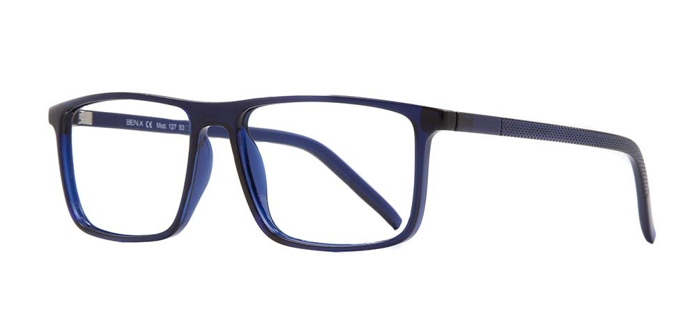 BENX CLASSIC BXGRL127-118 Optik Genç,Yetişkin Erkek Köşeli Çerçeveli Grilamid TR90 - 2