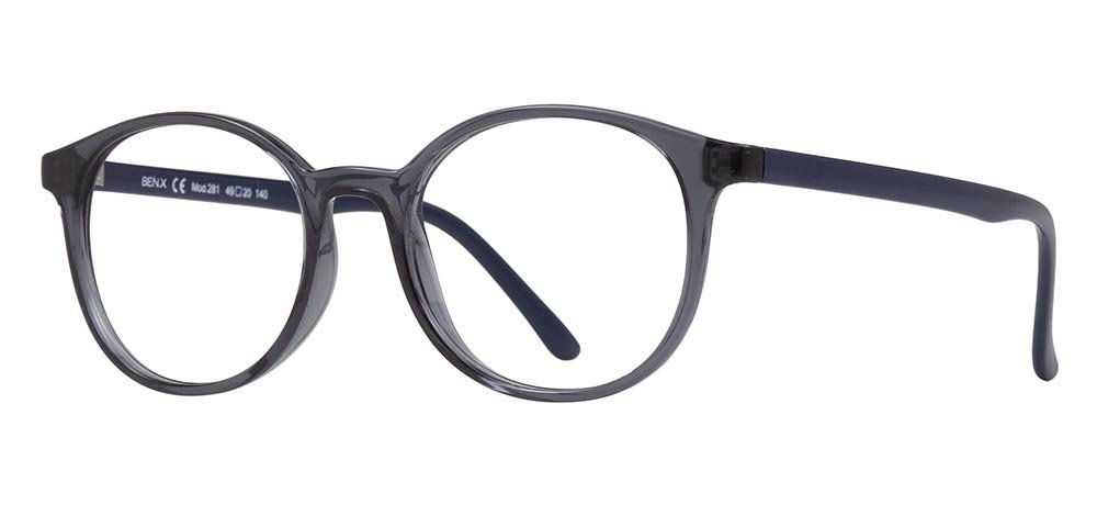 BENX CLASSIC BXTR90 281-05120 Optik Genç Erkek,Kadın,Unisex Yuvarlak Çerçeveli Grilamid TR90 - 2