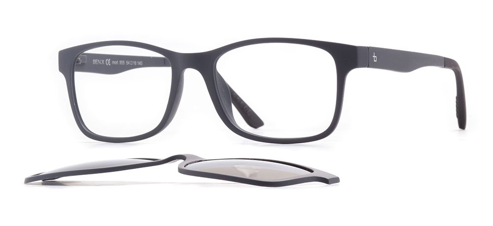 BENX CLIP ON BXTR90 905-M113 Clipon,Optik Genç Erkek,Kadın,Unisex Köşeli Çerçeveli Ultem - 2