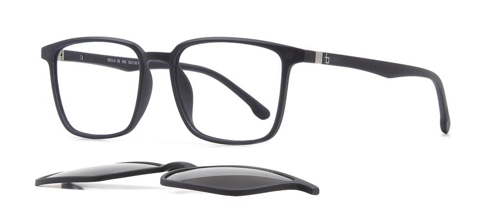 BENX CLIP ON BXTR90 935-M113 Clipon,Optik Genç Erkek Köşeli Çerçeveli Grilamid TR90 - 2