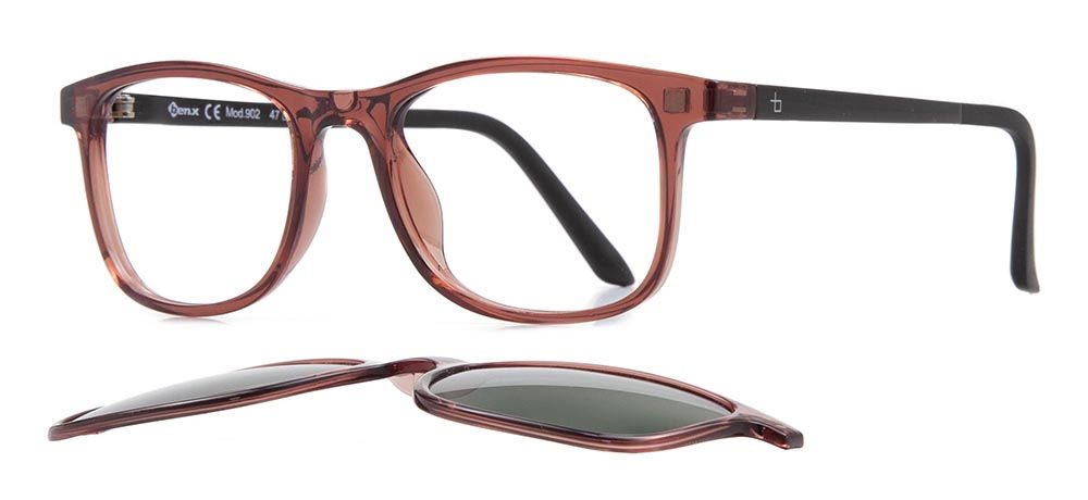 BENX CLIP ON BXTR90 902-14506 Optik,Güneş Çocuk Erkek Köşeli Çerçeveli Ultem - 2