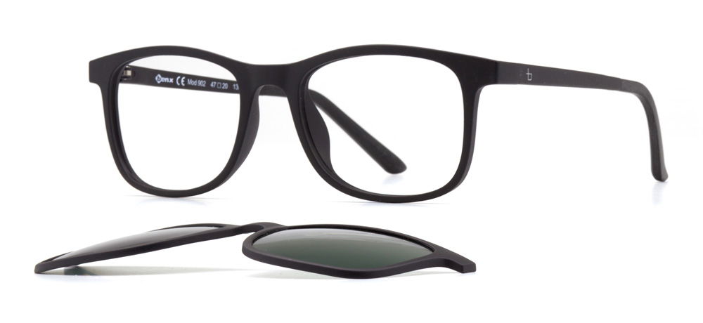 BENX CLIP ON BXTR90 902-M06 Optik,Güneş Çocuk Erkek Köşeli Çerçeveli Ultem - 2