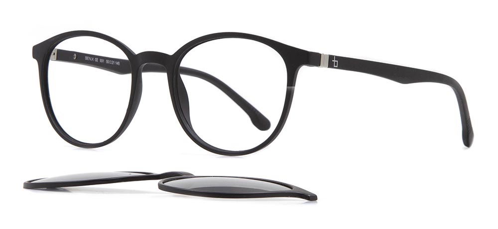 BENX CLIP ON BXTR90 931-M06 Optik,Güneş Genç Erkek,Kadın,Unisex Oval Çerçeveli Grilamid (TR90) - 2