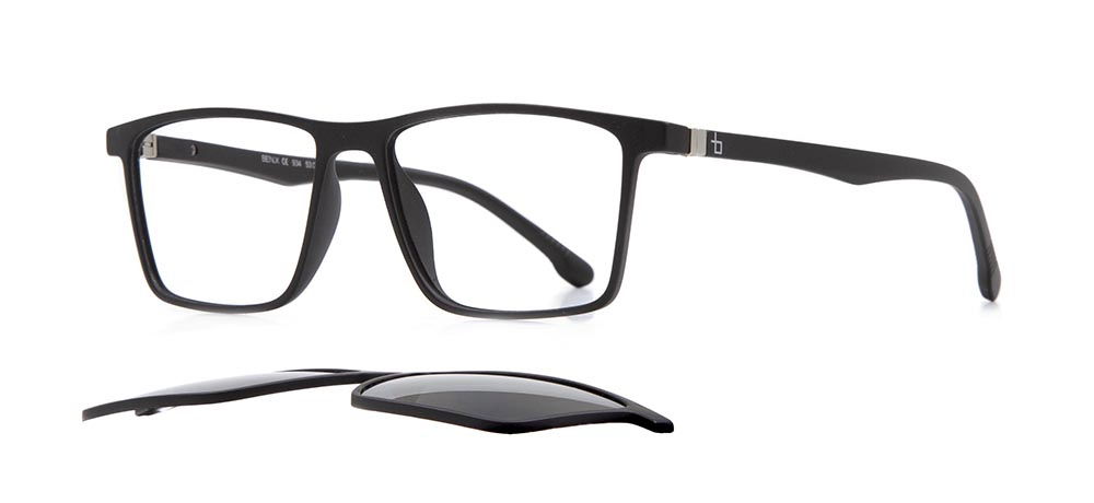 BENX CLIP ON BXTR90 934-M06 Optik,Güneş Genç Erkek Köşeli Çerçeveli Grilamid (TR90) - 2