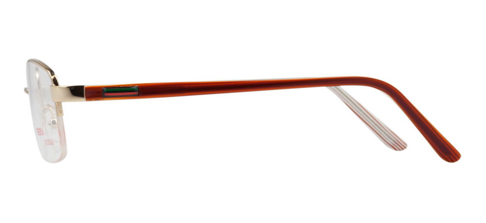 BENX PREMIUM BXMTL 7121.53-C.03 Optik Genç Kadın Köşeli Yarım Çerçeveli Metal - 3