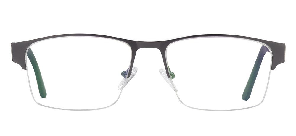 BENX PREMIUM BXMTL 7162-C.M02 Optik Genç Erkek Köşeli Yarım Çerçeveli Metal - 1