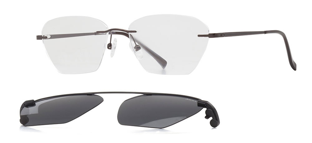 BENX PREMIUM BXMTL 7605-C.05 Clipon, Optik Genç Erkek,Kadın,Unisex Köşeli Çerçeveli Metal - 2