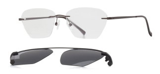 BENX PREMIUM BXMTL 7605-C.05 Clipon, Optik Genç Erkek,Kadın,Unisex Köşeli Çerçeveli Metal - BENX PREMIUM (1)