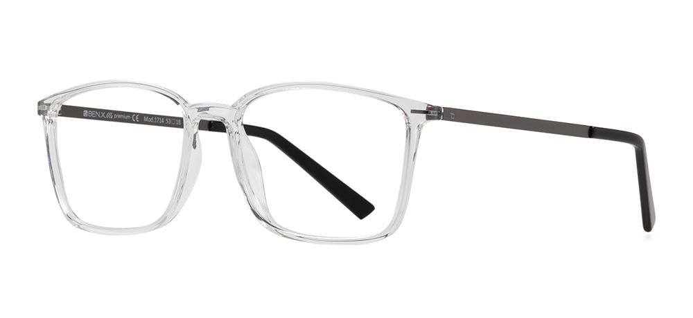 BENX PREMIUM BXPRM 1714-01 Optik Genç Erkek Köşeli Çerçeveli Grilamid (TR90) - 2