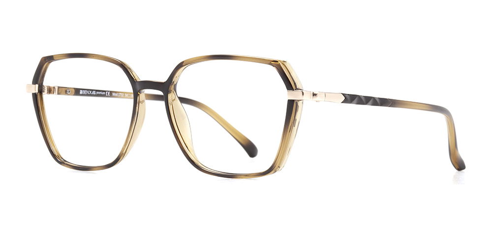BENX PREMIUM BXPRM 1732-DM05 Optik Genç,Yetişkin Kadın Geometrik Çerçeveli Grilamid (TR90) - 2