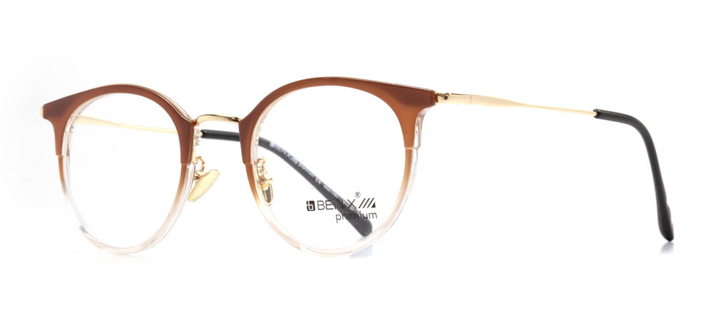 BENX PREMIUM BXPRM 1791-C.06 Optik Genç Kadın Yuvarlak Çerçeveli Grilamid (TR90) - 2