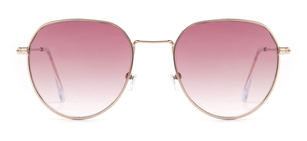 BENX SUNGLASSES BXGÜNŞ 8009.51-C.16 AC Güneş Genç Kadın Geometrik Çerçeveli Metal UV400 - 1