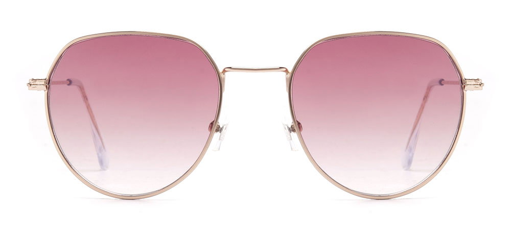 BENX SUNGLASSES BXGÜNŞ 8009.51-C.16 AC Güneş Genç Kadın Geometrik Çerçeveli Metal UV400 - 1