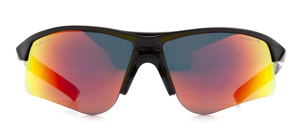 BENX TACTICAL BXBLS 9702-06 Güneş Genç,Yetişkin Erkek Bombeli Yarım Çerçeveli Grilamid TR90 UV400 - 1
