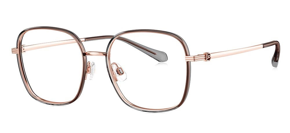 BOLON BA6021-B13 Optik Genç Kadın Köşeli Çerçeveli Titanyum - 2