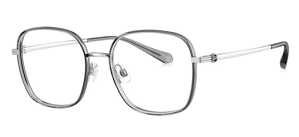 BOLON BA6021-B16 Optik Genç Kadın Köşeli Çerçeveli Titanyum - 2