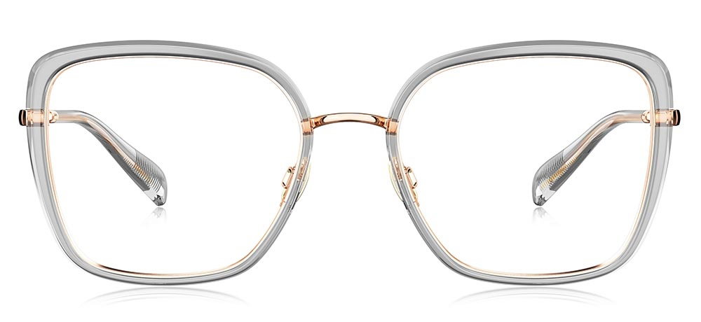 BOLON BA6082-B16 Optik Genç Kadın Köşeli Çerçeveli Titanyum - 1