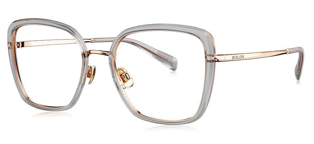 BOLON BA6082-B16 Optik Genç Kadın Köşeli Çerçeveli Titanyum - 2