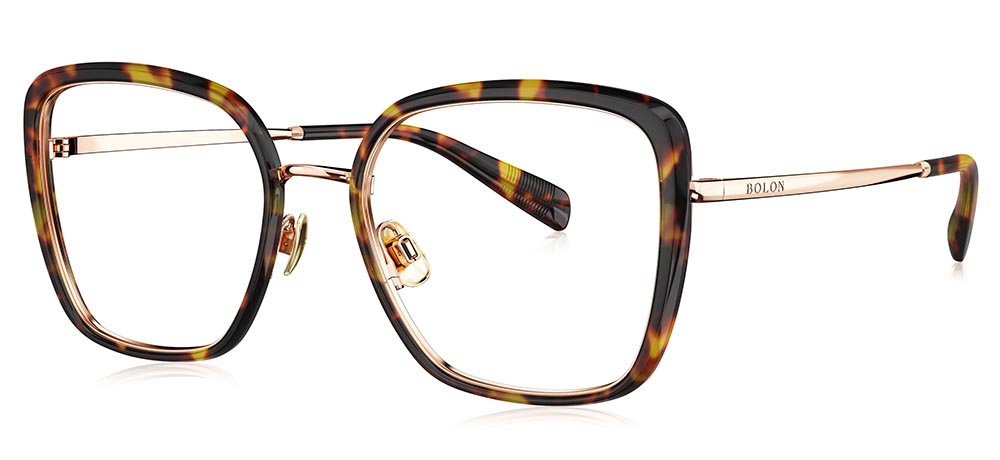 BOLON BA6082-B20 Optik Genç Kadın Köşeli Çerçeveli Titanyum - 2