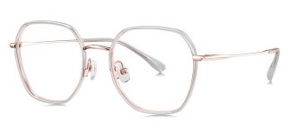BOLON BJ6109-U13 Optik Genç Kadın Geometrik Çerçeveli Titanyum - BOLON (1)