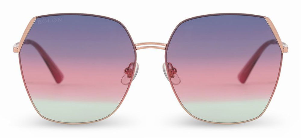 BOLON BL7103-A30 Güneş Genç,Yetişkin Kadın Geometrik Çerçevesiz Titanyum Polarize - 1