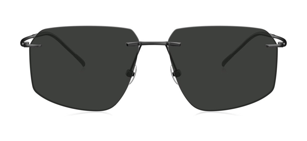 BOLON BV1026-C10 Güneş Genç Erkek Geometrik Çerçevesiz Titanyum UV400,Polarize - 1