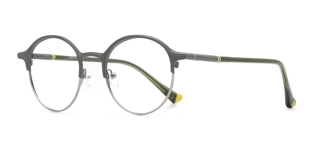 CARETTA CRTTA 7570-C3 Optik Genç,Yetişkin Erkek,Kadın,Unisex Yuvarlak Çerçeveli Metal - 2