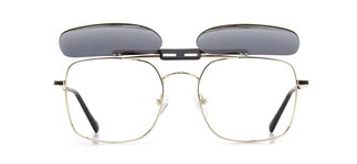 CARETTA CRTTA 7573-C1 Optik,Klipsli Genç Erkek,Kadın,Unisex Köşeli Çerçeveli Metal - CARETTA