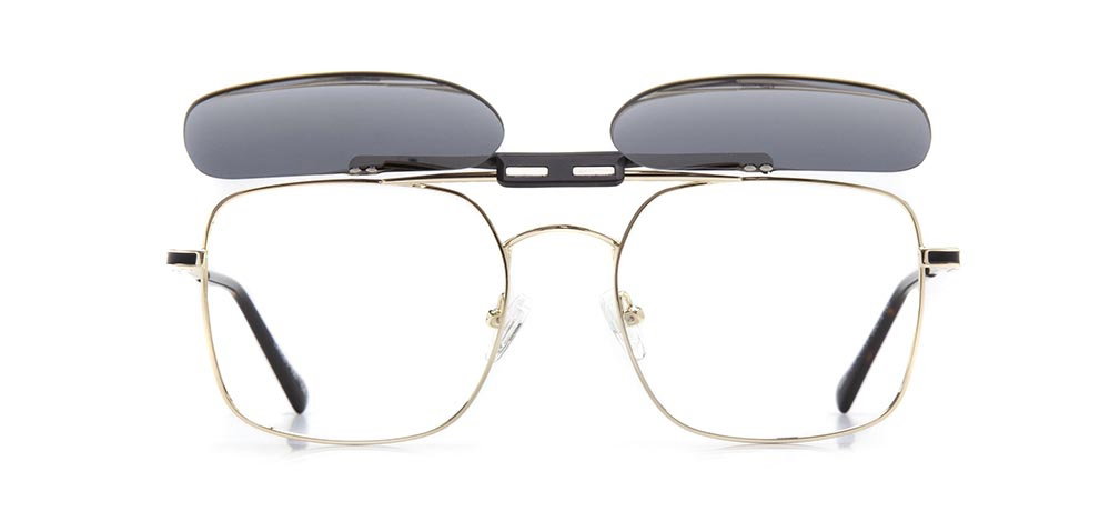 CARETTA CRTTA 7573-C1 Optik,Klipsli Genç Erkek,Kadın,Unisex Köşeli Çerçeveli Metal - 1