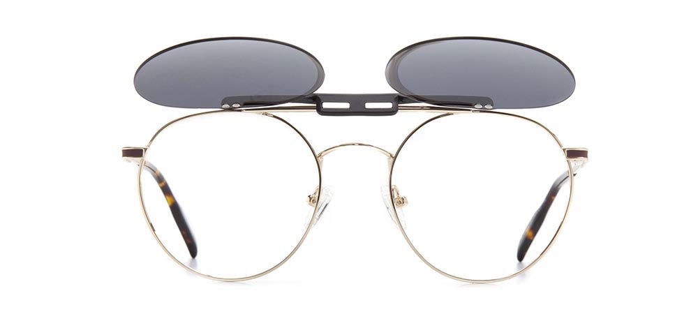 CARETTA CRTTA 7574-C1 Optik,Klipsli Genç,Yetişkin Erkek,Kadın,Unisex Oval Çerçeveli Metal - 1