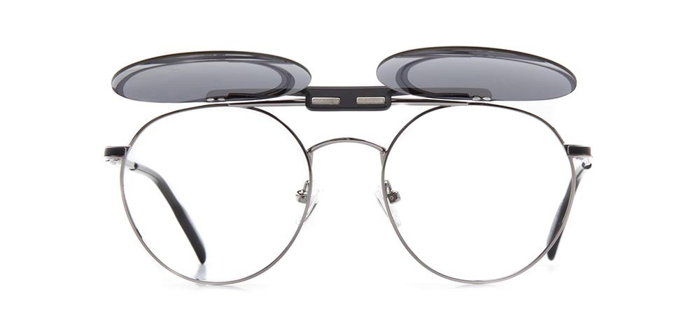 CARETTA CRTTA 7574-C2 Clipon,Optik Genç,Yetişkin Erkek,Kadın,Unisex Oval Çerçeveli Metal - 1