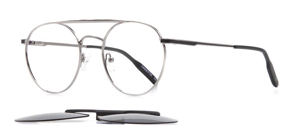 CARETTA CRTTA 7574-C2 Clipon,Optik Genç,Yetişkin Erkek,Kadın,Unisex Oval Çerçeveli Metal - 2