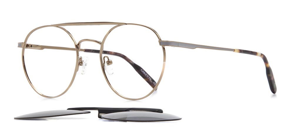 CARETTA CRTTA 7574-C4 Optik,Güneş Genç,Yetişkin Erkek,Kadın,Unisex Oval Çerçeveli Metal - 2