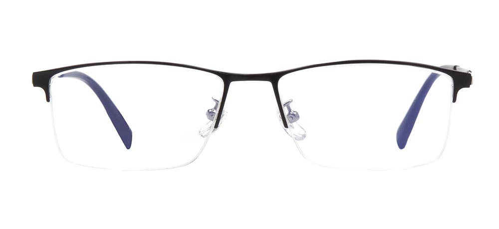 CARETTA CRTTA 7578-C1 Optik Genç Erkek Köşeli Yarım Çerçeveli Metal - 1