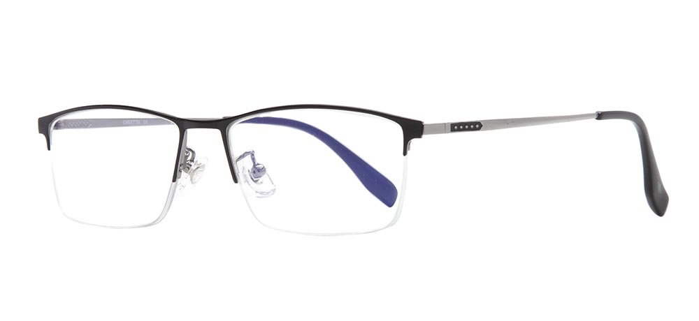 CARETTA CRTTA 7578-C1 Optik Genç Erkek Köşeli Yarım Çerçeveli Metal - 2