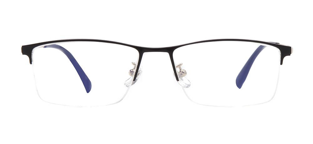 CARETTA CRTTA 7578-C3 Optik Genç Erkek Köşeli Yarım Çerçeveli Metal - 1