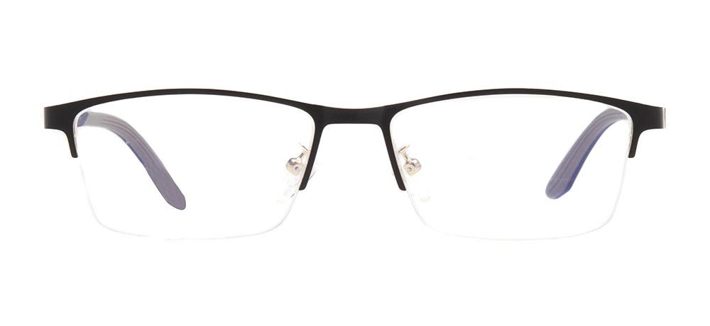 CARETTA CRTTA 7580-C3 Optik Genç Erkek Köşeli Yarım Çerçeveli Metal - 1