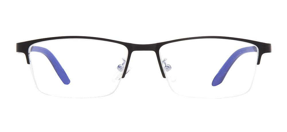 CARETTA CRTTA 7580-C4 Optik Genç Erkek Köşeli Yarım Çerçeveli Metal - 1