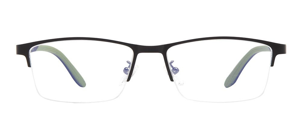 CARETTA CRTTA 7580-C5 Optik Genç Erkek Köşeli Yarım Çerçeveli Metal - 1