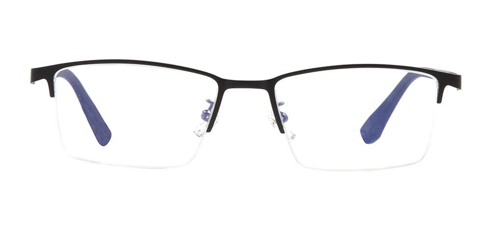 CARETTA CRTTA 7582-C1 Optik Genç Erkek Köşeli Yarım Çerçeveli Metal - 1